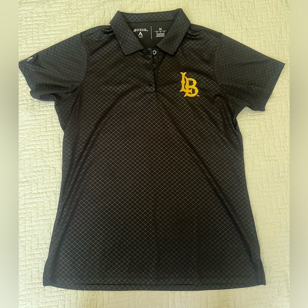 Long Beach State LB Dirtbags Women’s Golf Tennis Athletic Black Polo Size M